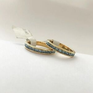Duo Aquamarine Eternity Ring #5💙